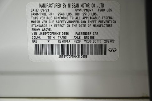 Certified 2022 INFINITI Q50 Sensory image 41