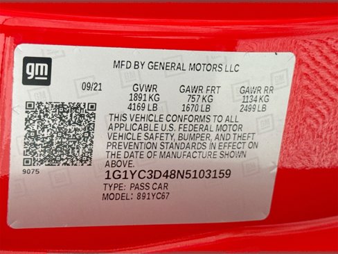 Used 2022 Chevrolet Corvette Stingray Premium Conv w/ Z51 Performance Package image 27