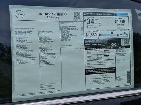 New 2025 Nissan Sentra SV w/ All-Weather Package image 11