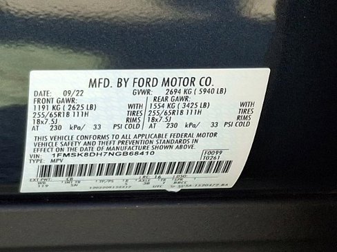 Certified 2022 Ford Explorer XLT w/ Equipment Group 202A image 31