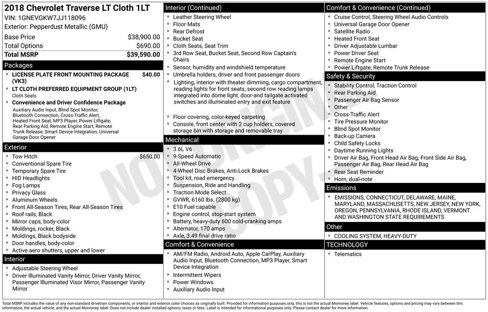 Used 2018 Chevrolet Traverse LT image 43
