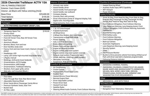 New 2026 Chevrolet TrailBlazer ACTIV image 4