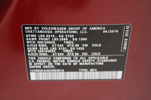 Used 2019 Volkswagen Atlas SEL R-Line image 45