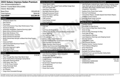 Certified 2022 Subaru Impreza 2.0i Premium image 27