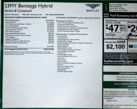 Used 2023 Bentley Bentayga Plug-In Hybrid image 73