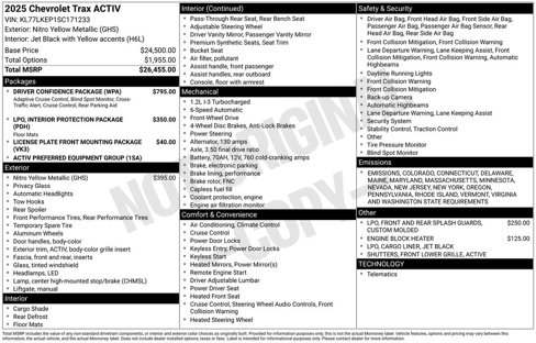 New 2025 Chevrolet Trax ACTIV w/ Driver Confidence Package image 2