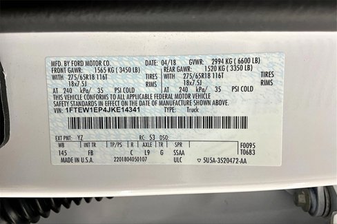 Used 2018 Ford F150 XLT w/ Equipment Group 302A Luxury image 36