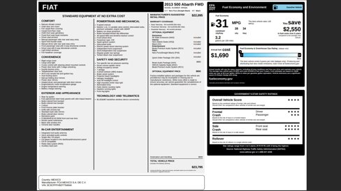 Used 2013 FIAT 500 Abarth w/ Beats Audio Pkg image 24