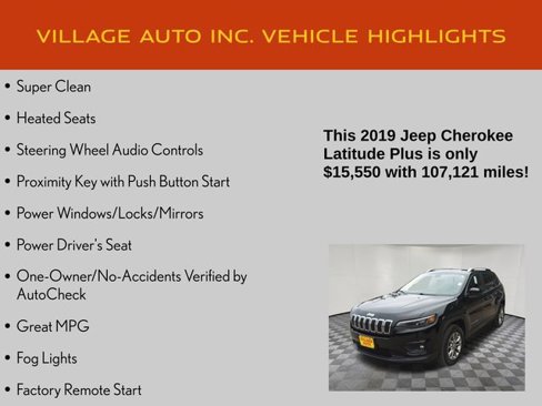 Used 2019 Jeep Cherokee Latitude Plus w/ Cold Weather Group image 7