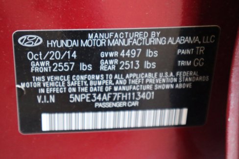 Used 2015 Hyundai Sonata Sport w/ Option Group 04 image 52