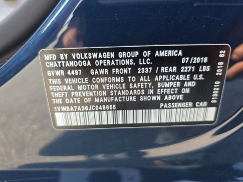 Used 2018 Volkswagen Passat 2.0T SE image 34