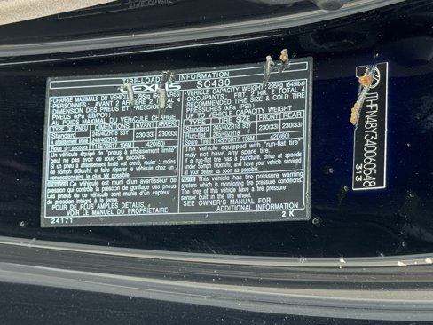 Used 2004 Lexus SC 430 Convertible image 37