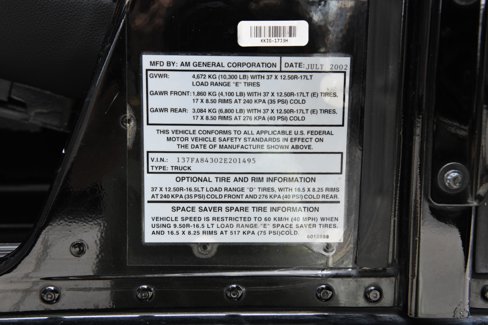 Used 2002 HUMMER H1 4-Door Wagon image 34