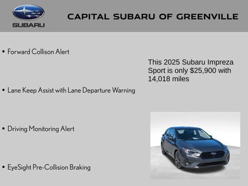 Certified 2025 Subaru Impreza 2.0i Sport image 9