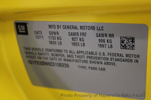 Used 2012 Chevrolet Corvette Grand Sport w/ 4LT Preferred Equipment Group image 56