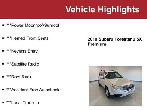 Used 2010 Subaru Forester 2.5X Premium image 2