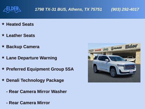 Used 2023 GMC Acadia Denali w/ Denali Technology Package image 7