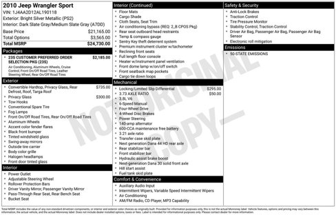 Used 2010 Jeep Wrangler Sport image 6