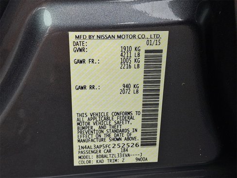 Used 2015 Nissan Altima 2.5 SL w/ Technology Package image 27