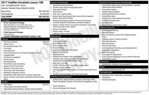 Used 2017 Cadillac Escalade Luxury image 5