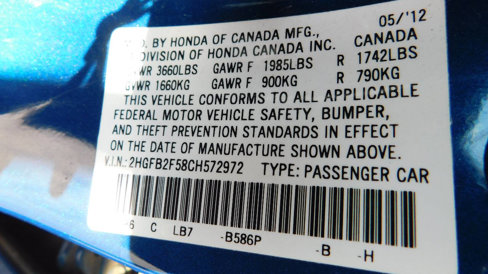 Used 2012 Honda Civic LX image 16