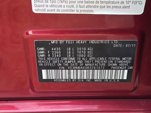 Used 2011 Subaru Legacy 2.5i image 27
