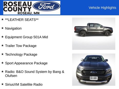Used 2019 Ford Ranger Lariat w/ Equipment Group 501A Mid image 31