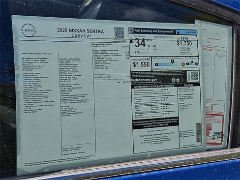 New 2025 Nissan Sentra SV w/ All-Weather Package image 11