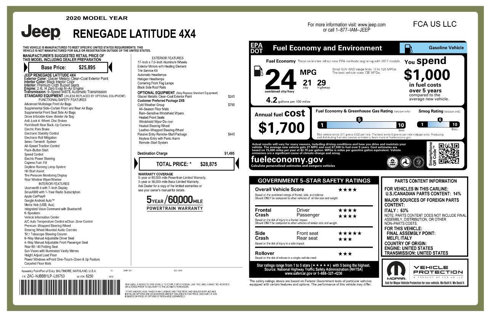 Used 2020 Jeep Renegade Latitude w/ Cold Weather Group image 2