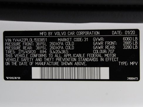 Used 2020 Volvo XC90 T6 Inscription w/ Protection Package Premier image 60