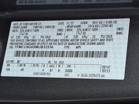 Used 2021 Ford Escape SE w/ Convenience Package image 27