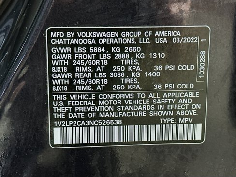 Used 2022 Volkswagen Atlas SE image 30