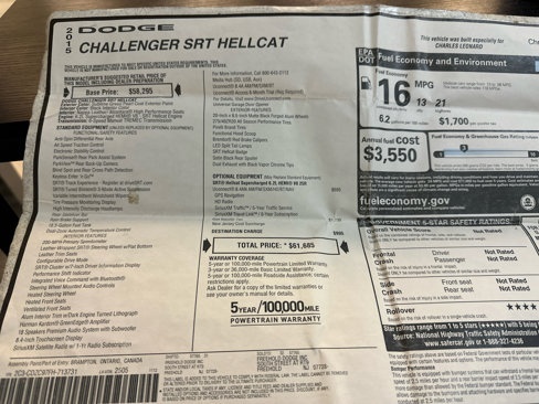 Used 2015 Dodge Challenger SRT Hellcat image 26