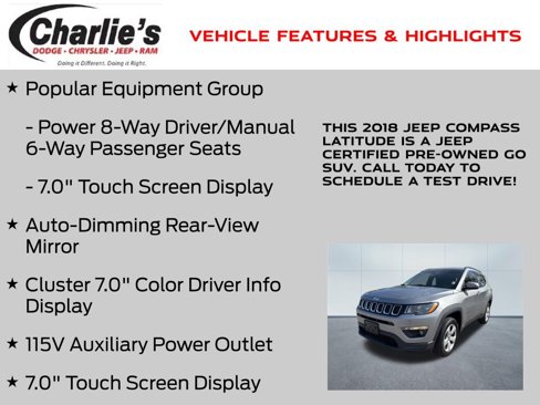 Certified 2018 Jeep Compass Latitude w/ Popular Equipment Group image 13