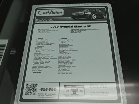 Used 2019 Hyundai Elantra SE w/ Cargo Package image 31
