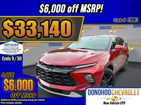 New 2025 Chevrolet Blazer LT w/ LPO, Black Grille Bar Package image 1