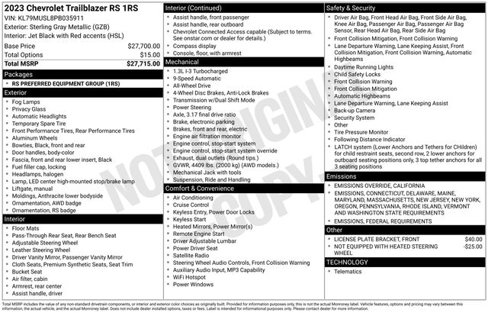Used 2023 Chevrolet TrailBlazer RS image 28