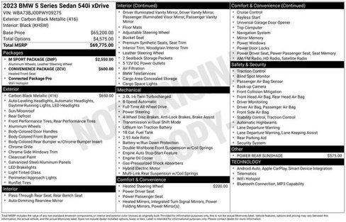 Used 2023 BMW 540i xDrive w/ M Sport Package image 35