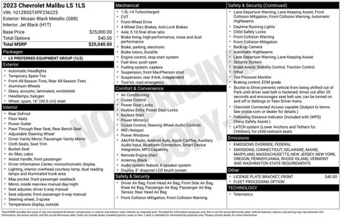 Used 2023 Chevrolet Malibu LS image 29