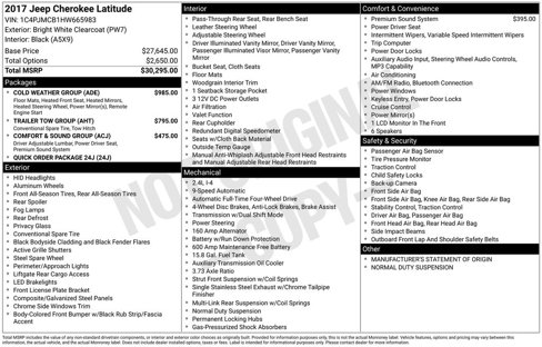 Used 2017 Jeep Cherokee Latitude w/ Cold Weather Group image 6