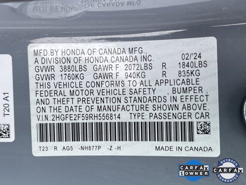 Certified 2024 Honda Civic Sport image 11