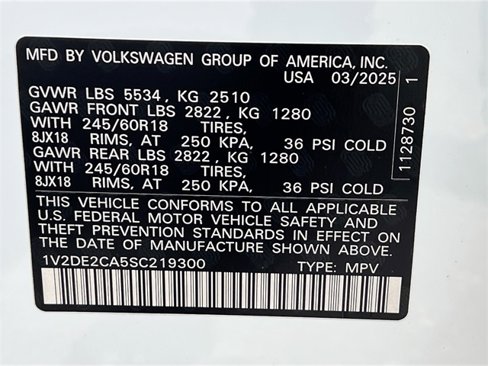 New 2025 Volkswagen Atlas Cross Sport SE image 31