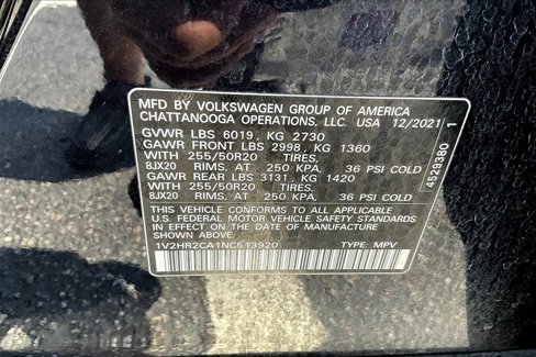 Used 2022 Volkswagen Atlas SE w/ Black Wheel Package image 32