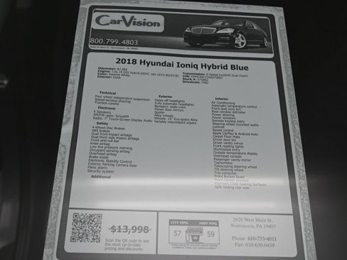 Used 2018 Hyundai Ioniq Blue image 36