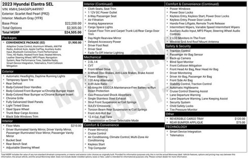 Used 2023 Hyundai Elantra SEL w/ Convenience Package image 4