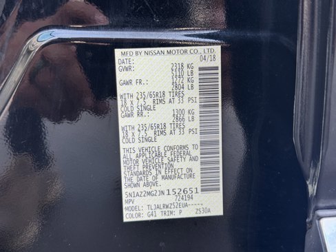 Used 2018 Nissan Murano SL w/ Cargo Package image 25