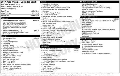 Used 2017 Jeep Wrangler Unlimited Sport w/ Quick Order Package 23S image 31