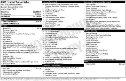 Used 2018 Hyundai Tucson Value w/ Cargo Package image 6