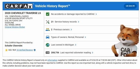 Used 2020 Chevrolet Traverse LS w/ LPO, Floor Liner Package image 5