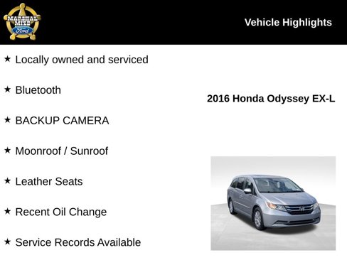 Used 2016 Honda Odyssey EX-L image 2